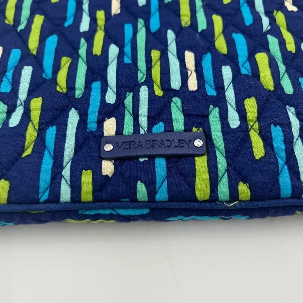 Vera Bradley 7x9 Padded Zip Tablet Holder Unisex / Boys Blue Green